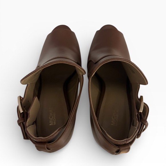 Michael Kors Brown Open-Toe Ankle Bootie - Picture 6 of 7
